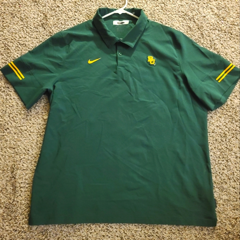 Baylor University Shirt - Green Bears Polo Nike On Field Engineered - Men's XXL
